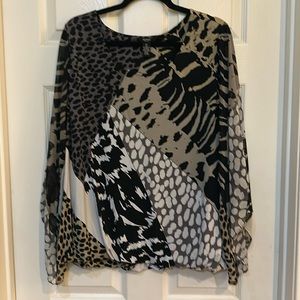 Alfani - Women's 2X Bubble Hem Vintage Top